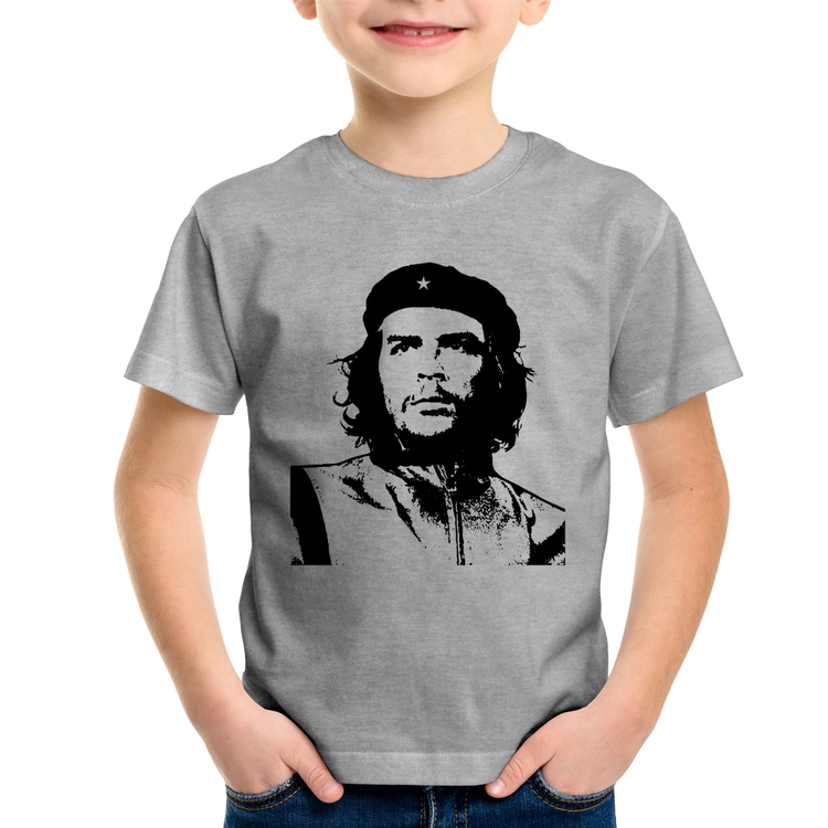 Camiseta Infantil Che Guevara Revolucionário - Cinza