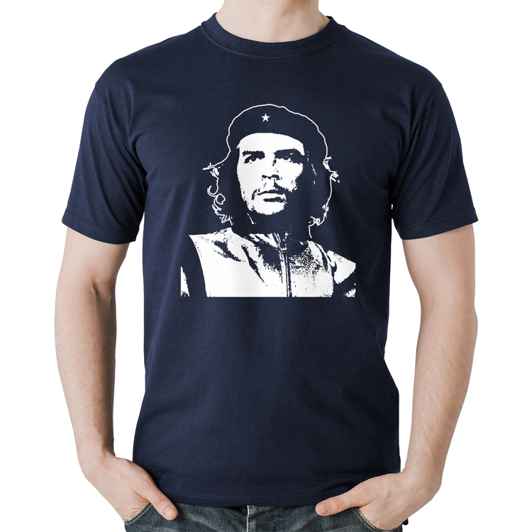 Camiseta Algodão Che Guevara Revolucionário - Marinho