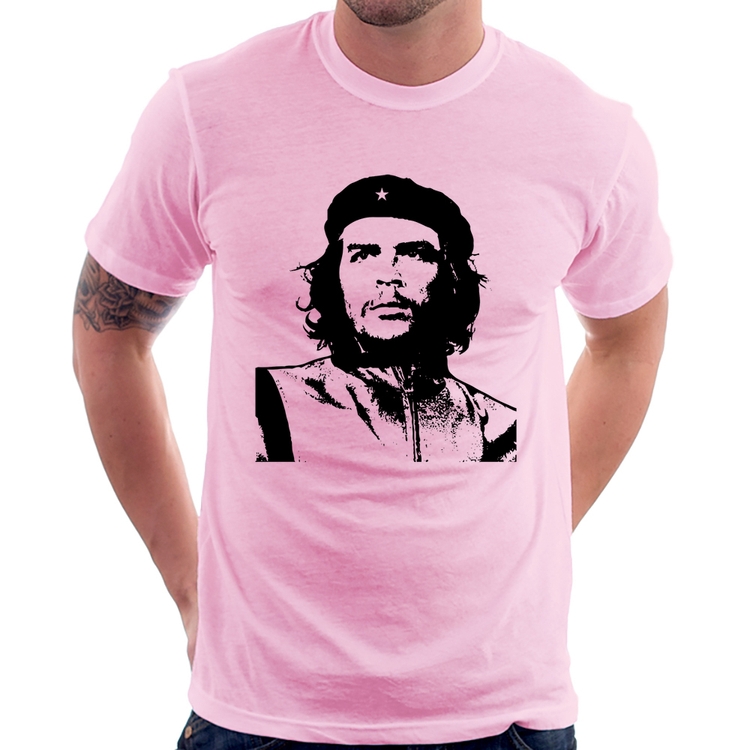 Camiseta Che Guevara Revolucionário - Rosa Bebê