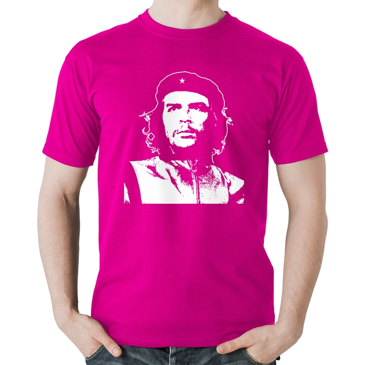 Camiseta Algodão Che Guevara Revolucionário - Rosa