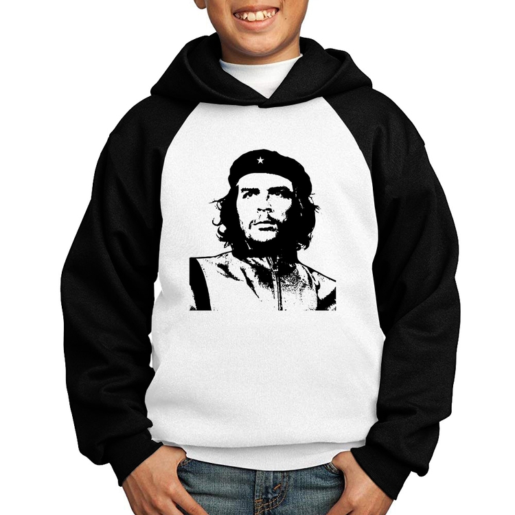 Moletom Infantil Che Guevara Revolucionário - Branco/Preto