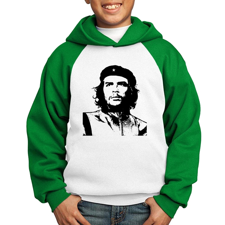 Moletom Infantil Che Guevara Revolucionário - Branco/Verde