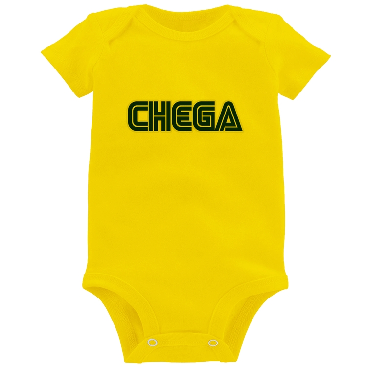 Body Bebê Chega - Amarelo