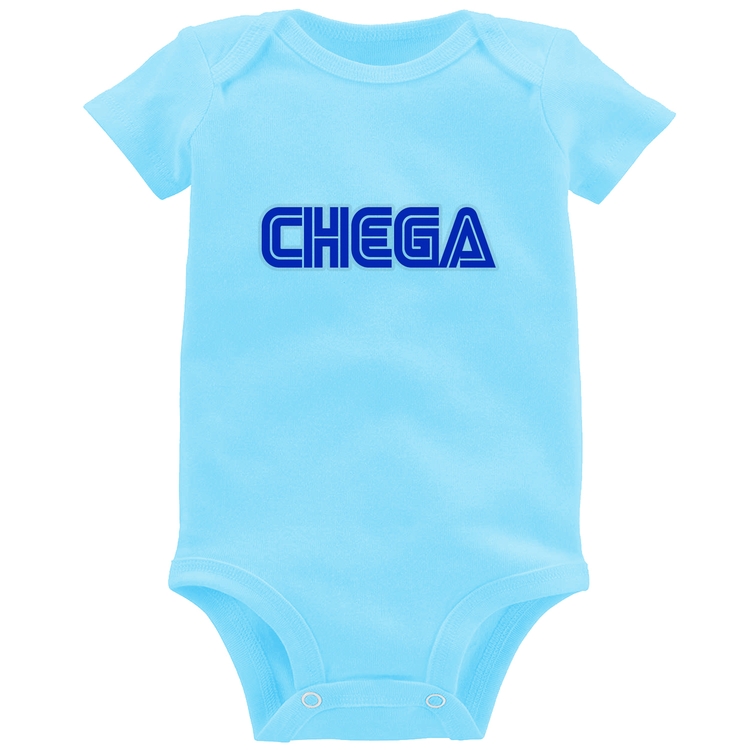 Body Bebê Chega - Azul Bebê