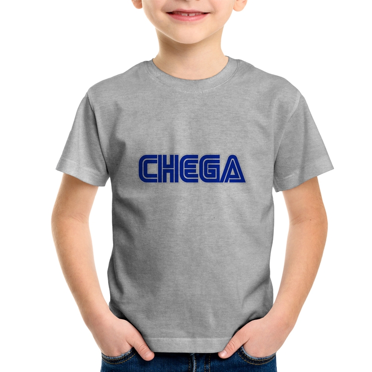 Camiseta Infantil Chega - Cinza