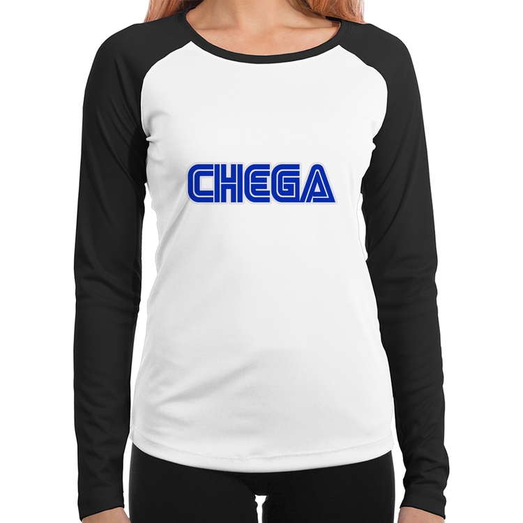 Baby Look Raglan Chega Manga Longa