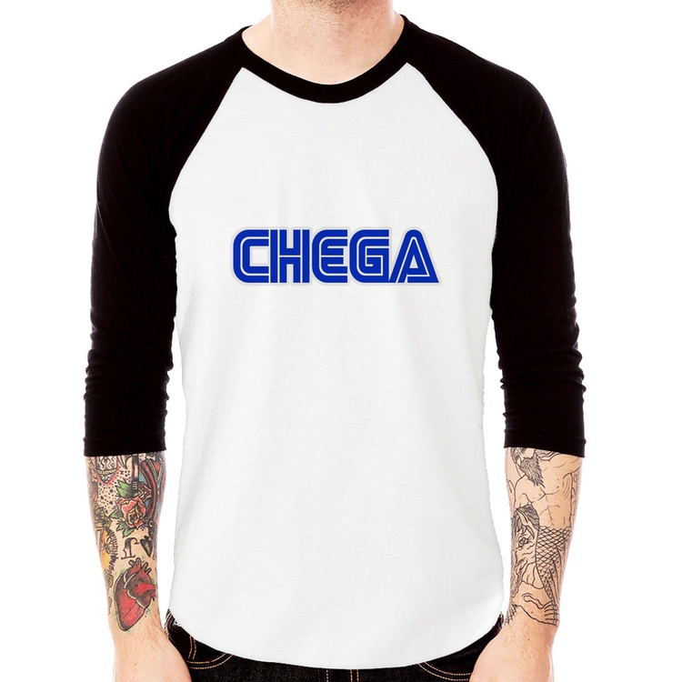 Camiseta Raglan Chega Manga 3/4