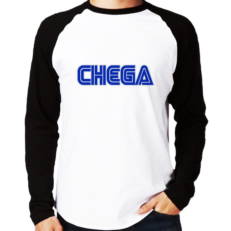 Camiseta Raglan Chega Manga Longa