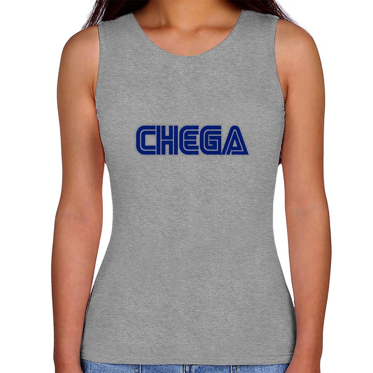 Regata Feminina Chega - Cinza