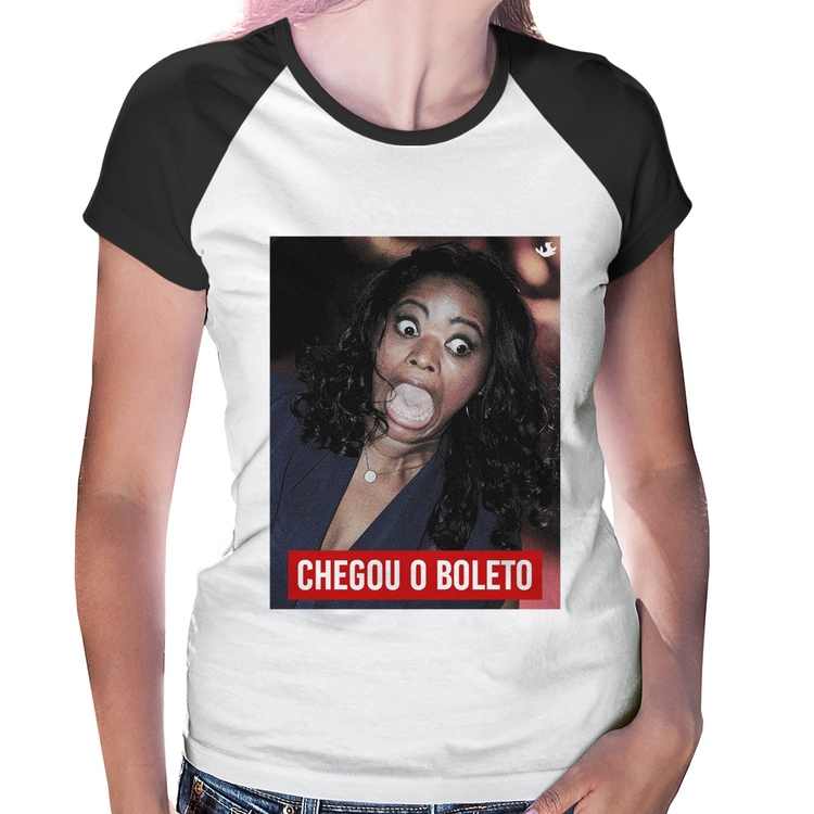 Baby Look Raglan Chegou o boleto