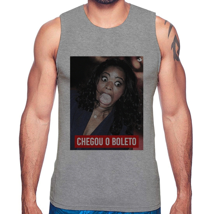 Regata Chegou o boleto - Cinza