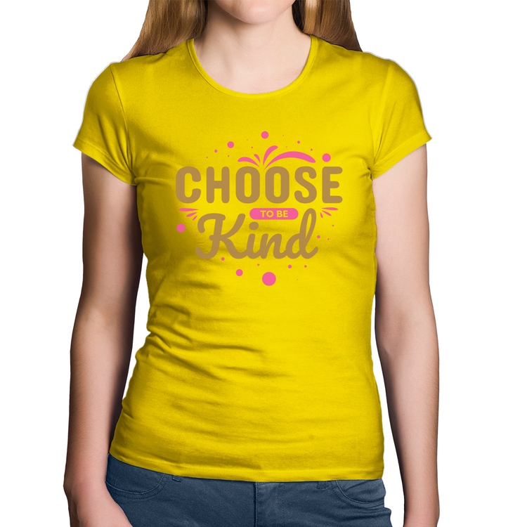 Baby Look Algodão Choose To Be Kind - Amarela