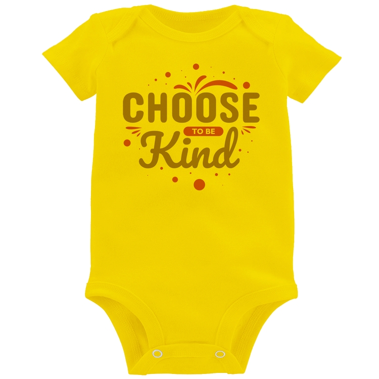 Body Bebê Choose To Be Kind - Amarelo