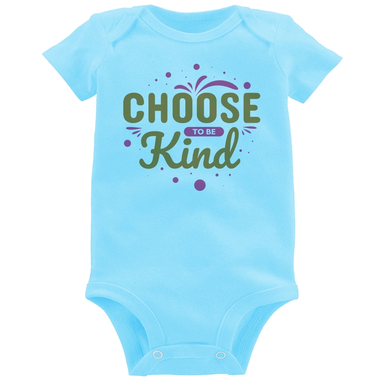 Body Bebê Choose To Be Kind - Azul Bebê