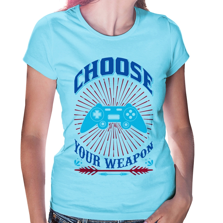 Baby Look Choose Your Weapon - Azul Bebê