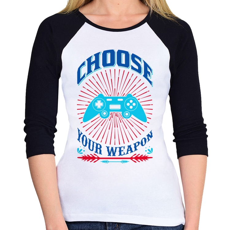 Baby Look Raglan Choose Your Weapon Manga 3/4