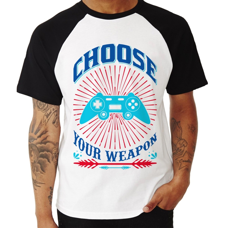 Camiseta Raglan Choose Your Weapon