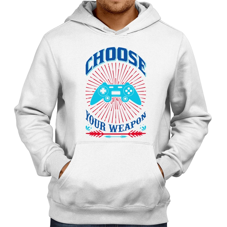 Moletom Choose Your Weapon - Branco