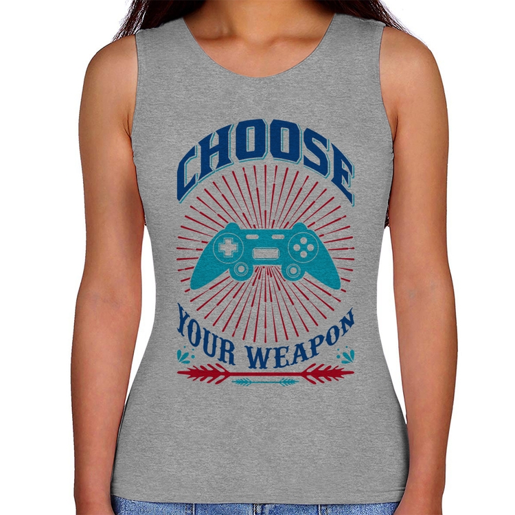 Regata Feminina Choose Your Weapon - Cinza