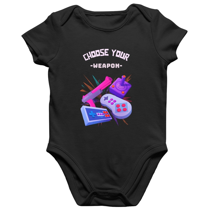 Body Bebê Algodão Choose your weapon