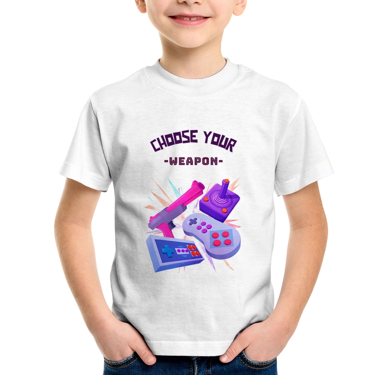 Camiseta Infantil Choose your weapon