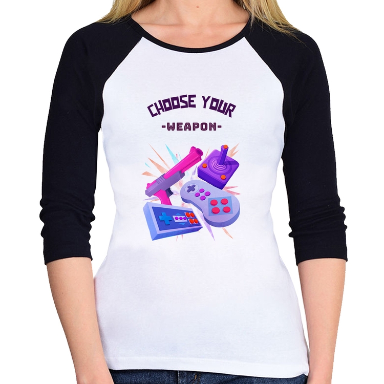 Baby Look Raglan Choose your weapon Manga 3/4