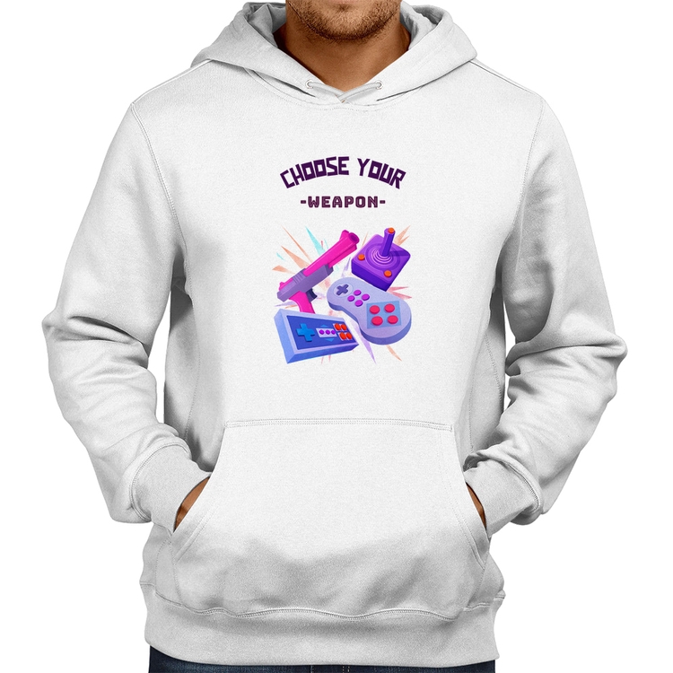 Moletom Choose your weapon - Branco