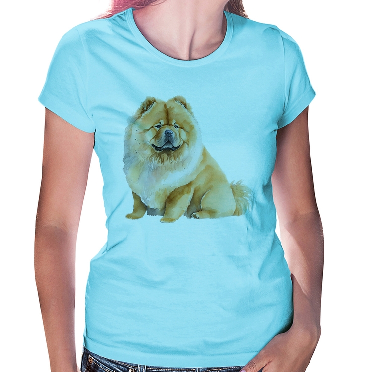 Baby Look Chow-chow - Azul Bebê