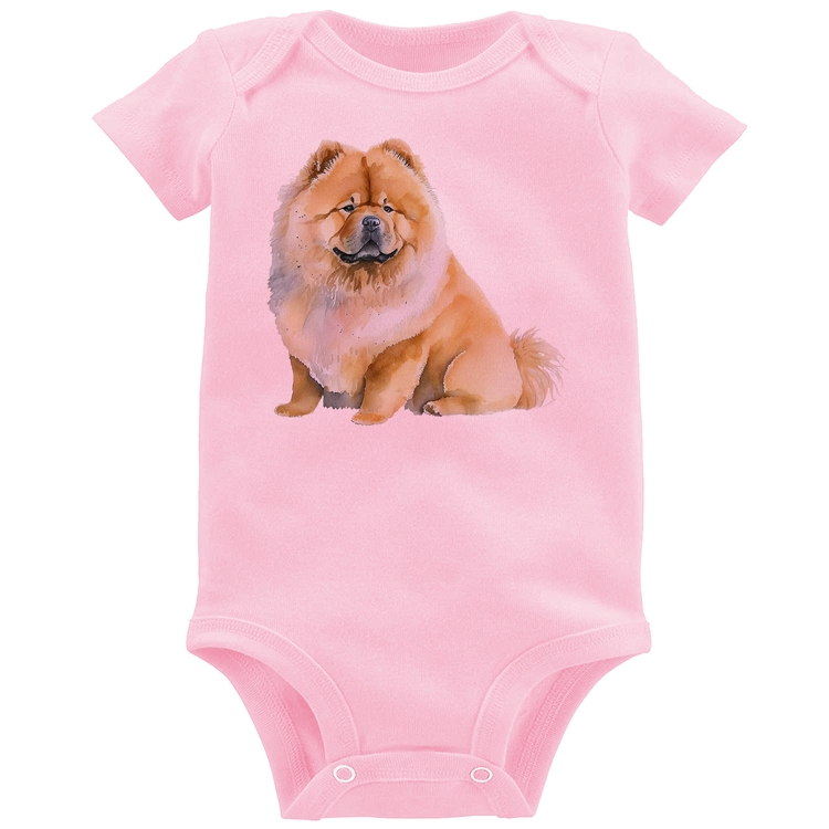 Body Bebê Chow-chow - Rosa Bebê