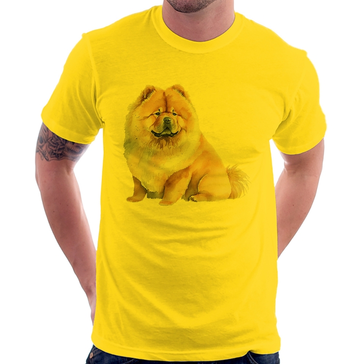 Camiseta Chow-chow - Amarela