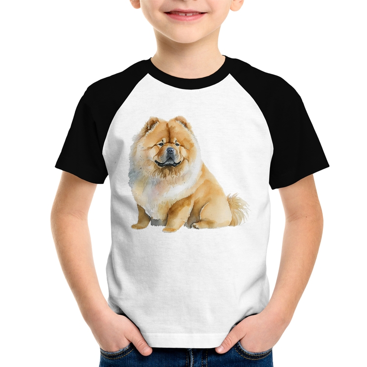 Camiseta Raglan Infantil Chow-chow