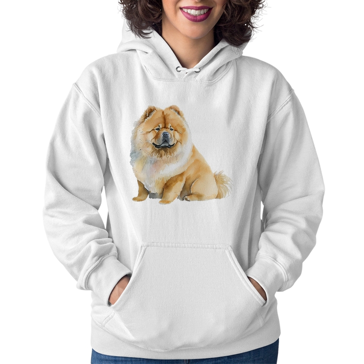 Moletom Feminino Chow-chow - Branco