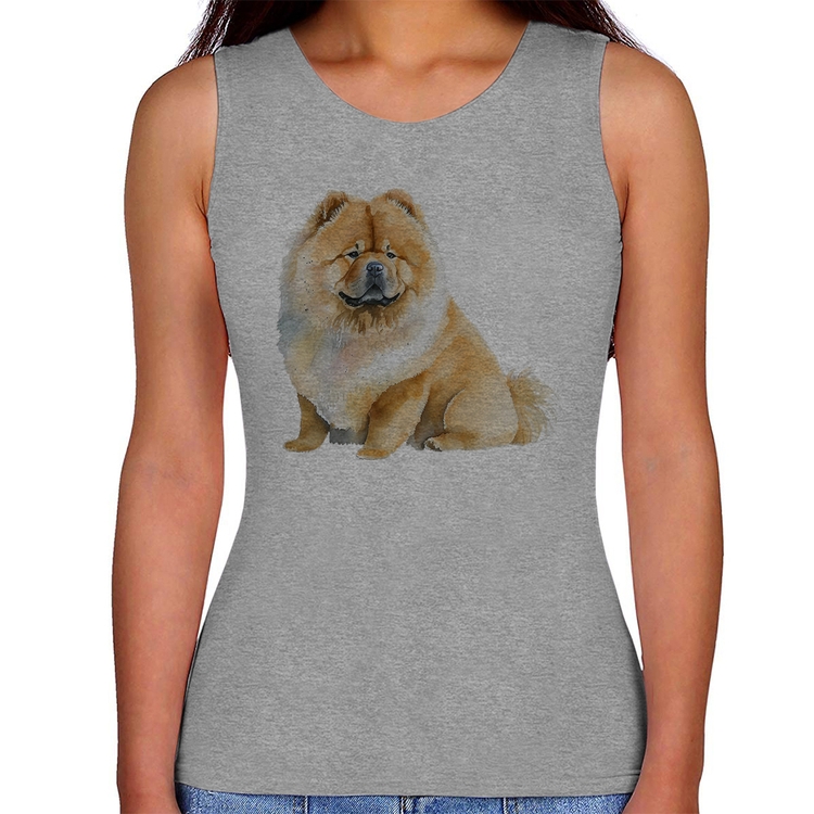 Regata Feminina Chow-chow - Cinza