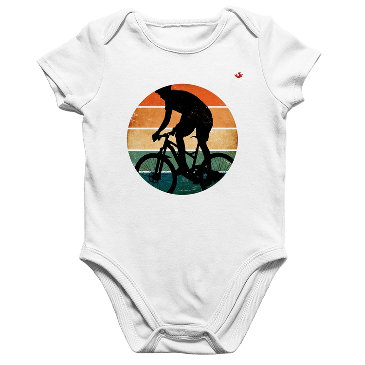 Body Bebê Algodão Ciclismo Vintage Sunset - Branco
