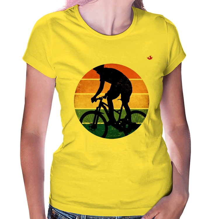 Baby Look Ciclismo Vintage Sunset - Amarela