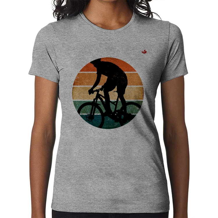 Baby Look Ciclismo Vintage Sunset - Cinza