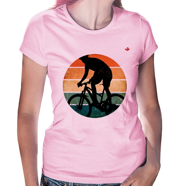 Baby Look Ciclismo Vintage Sunset - Rosa Bebê