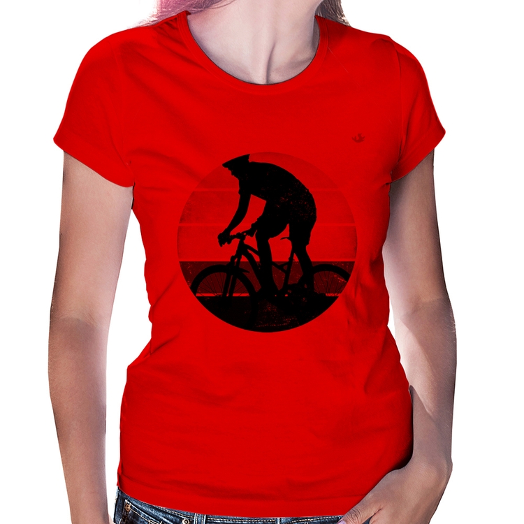 Baby Look Ciclismo Vintage Sunset - Vermelha