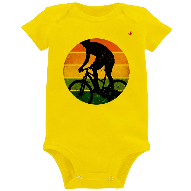Body Bebê Ciclismo Vintage Sunset - Amarelo