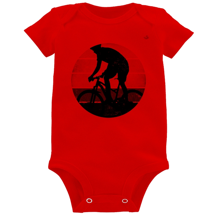 Body Bebê Ciclismo Vintage Sunset - Vermelho