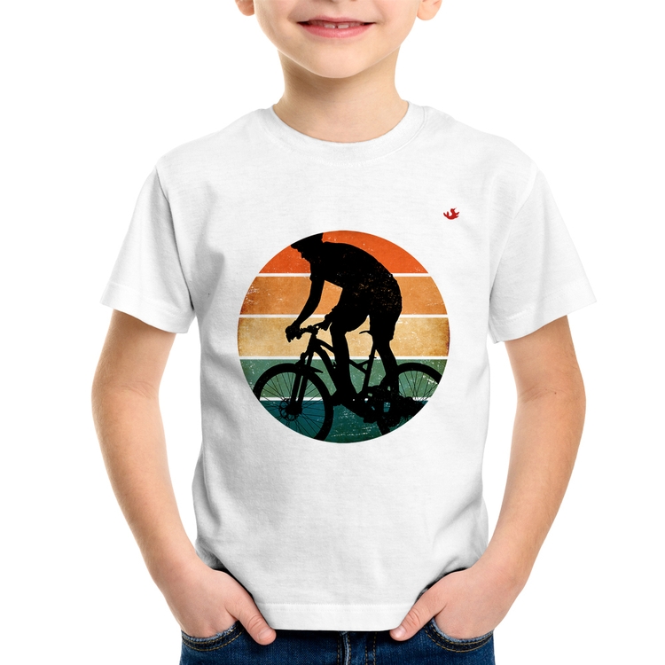 Camiseta Infantil Ciclismo Vintage Sunset