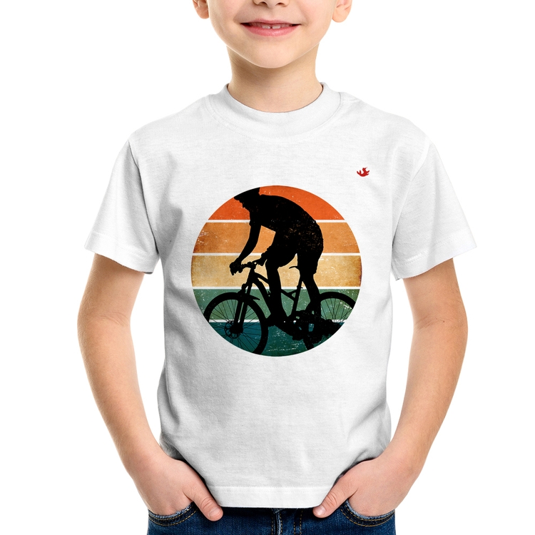Camiseta Infantil Ciclismo Vintage Sunset