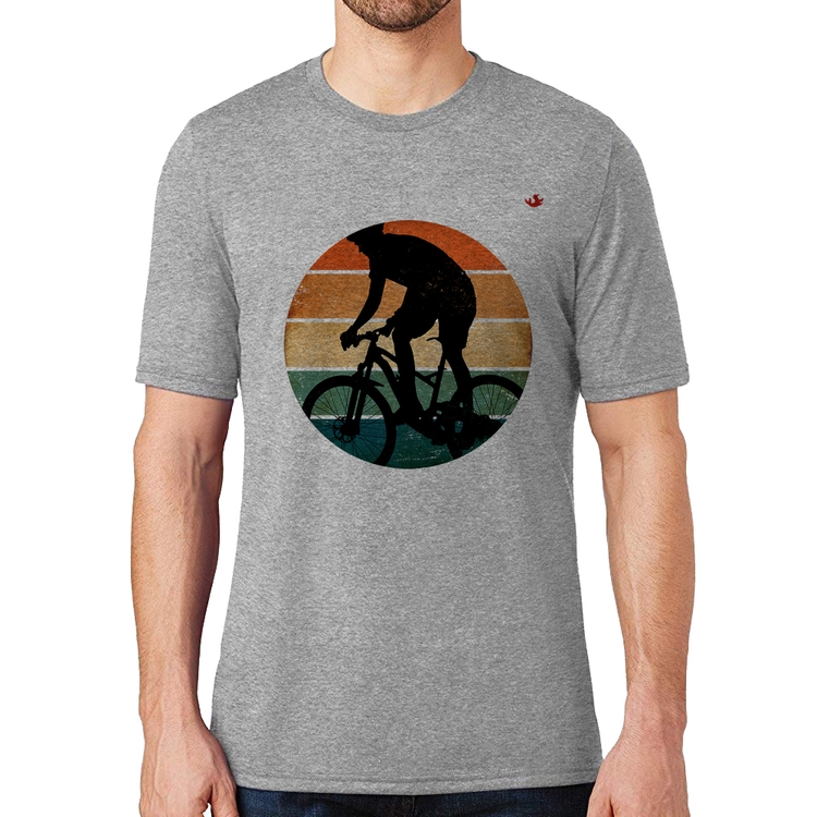 Camiseta Ciclismo Vintage Sunset - Cinza