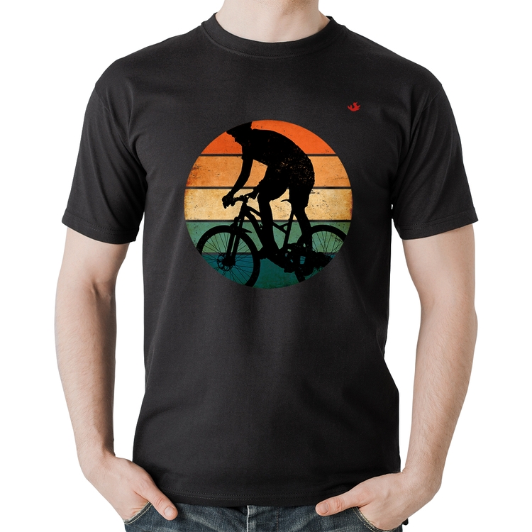 Camiseta Algodão Ciclismo Vintage Sunset