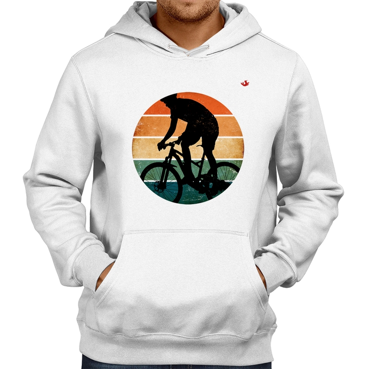Moletom Ciclismo Vintage Sunset - Branco