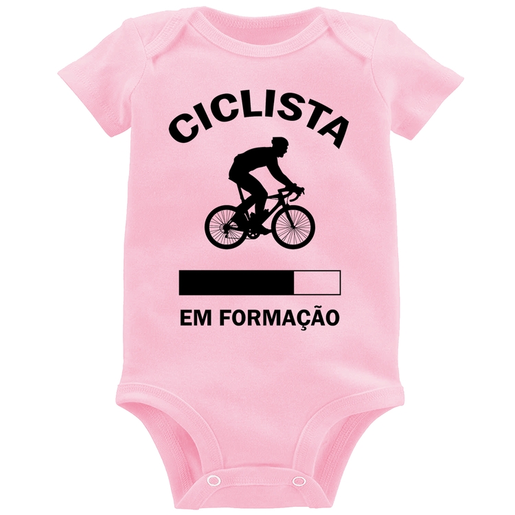 Body Bebê Ciclista em formação - Rosa Bebê