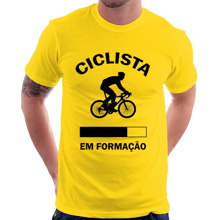 Camiseta Ciclista em formação - Amarela