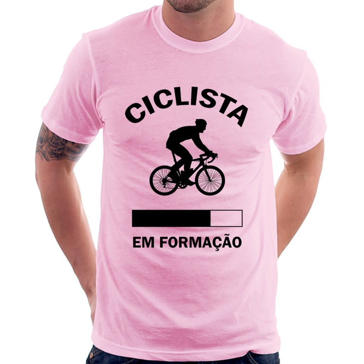 Camiseta Ciclista em formação - Rosa Bebê