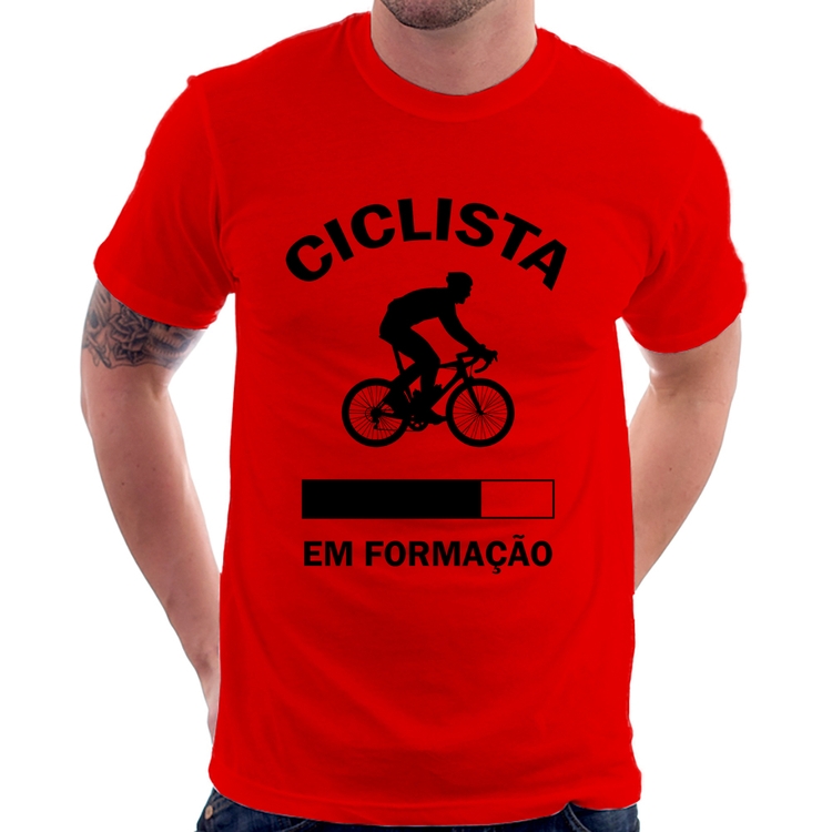 Camiseta Ciclista em formação - Vermelha