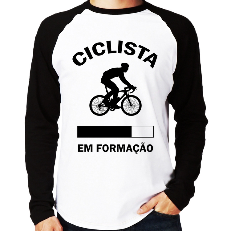 Camiseta Raglan Ciclista em formação Manga Longa